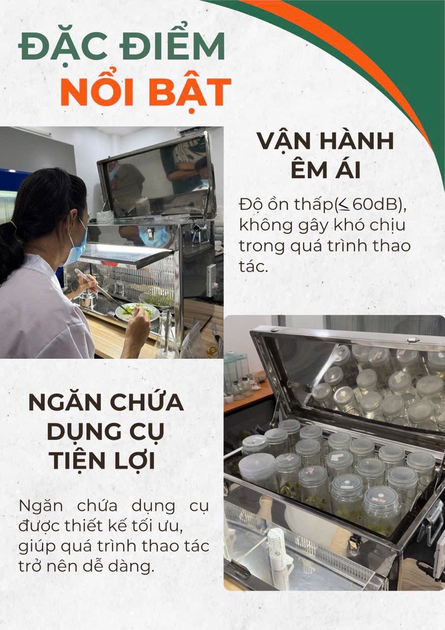 Tủ Cấy Vô Trùng Mini 10 Đặc điểm nổi bật Tủ cấy vô trùng MINI 3