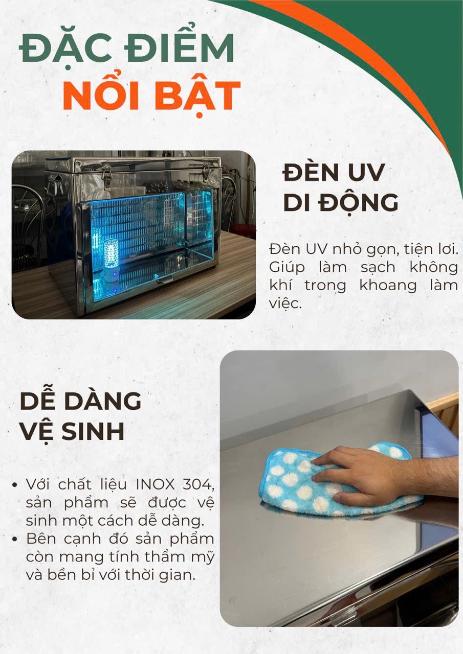 Tủ Cấy Vô Trùng Mini 11 Đặc điểm nổi bật Tủ cấy vô trùng MINI 4