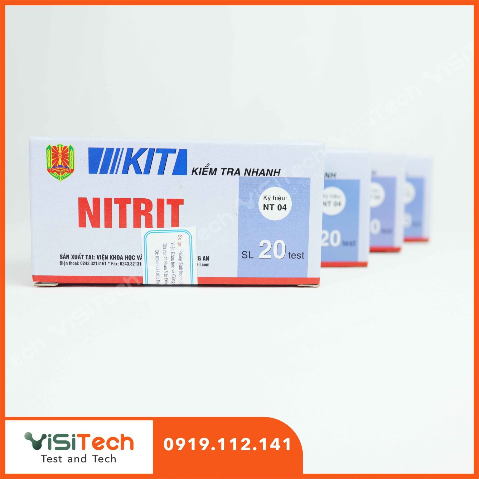 Test kit kiểm tra nhanh Nitrit NT04 Bộ Công An BCA