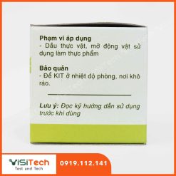Test Kit kiểm tra nhanh độ ôi khét trong dầu mỡ OT04, Bộ Công An BCA 10 Visitech chuyen cung cap si va le kit kiem tra nhanh do oi khet trong dau mo OT04 scaled 1