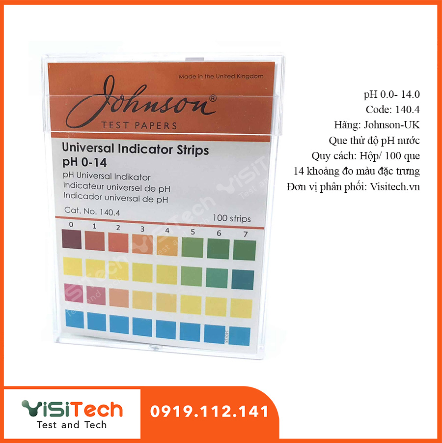 pH Strip 0-14 Johnson 1 pH Strip 0-14 Johnson