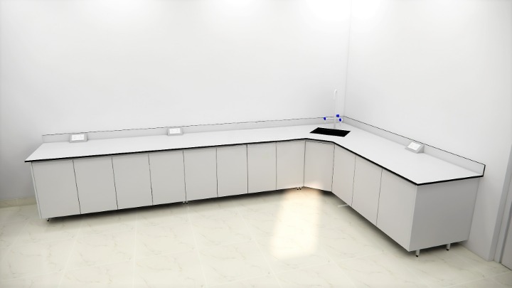 Bàn thí nghiệm áp tường có bồn rửa, 4 lưu ý cực hữu ích 7 Bàn thí nghiệm áp tường có bồn rửa