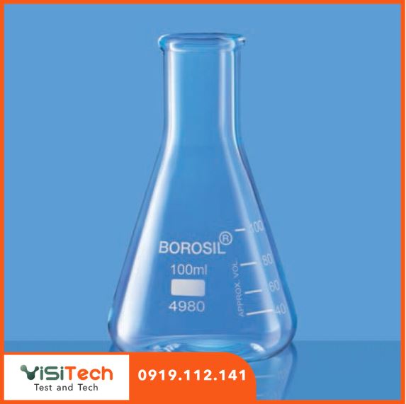 Bình tam giác trong thí nghiệm Borosil 100ml đến 5000ml 1 Bình tam giác trong thí nghiệm Borosil 100ml đến 5000ml