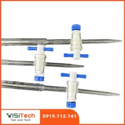 Buret 50ml trắng ECO Onelab khóa nhựa PTFE