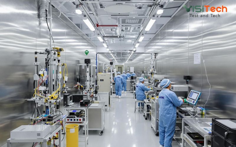 Phòng sạch điện tử là gì? Các tiêu chuẩn và lưu ý cần tuân thủ 9 Bố trí luồng di chuyển và khu vực chức năng hợp lý giúp hạn chế nhiễm chéo trong sản xuất điện tử