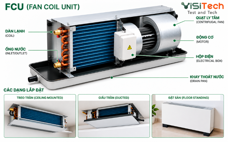 FCU là gì? Cấu tạo, nguyên lý hoạt động của FCU 9 FCU là gì trong hệ thống HVAC?